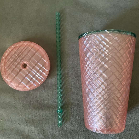 NWT SPRING 2023 Starbucks limited release Pink Mint Cold Cup tumbler 16 oz - Picture 6 of 7